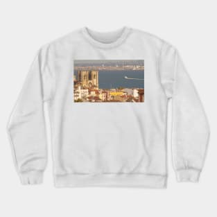 the city of light. Lisbon Cathedral. Crewneck Sweatshirt